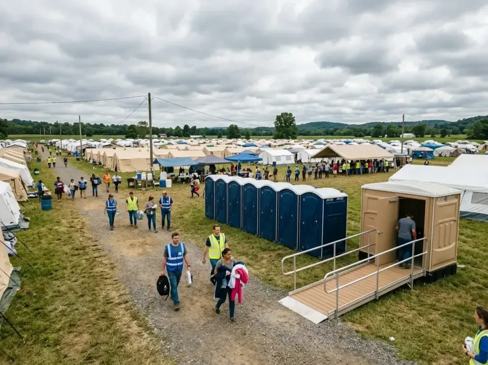 disaster-relief-camp-restrooms-010 — frequently asked questions, Dumpster & Portable Bathrooms Rental in Middlebranch, OH